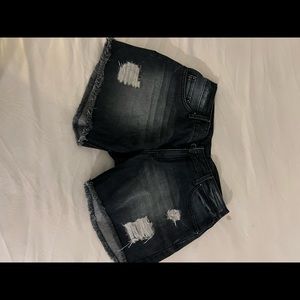 Blue grey jean shorts